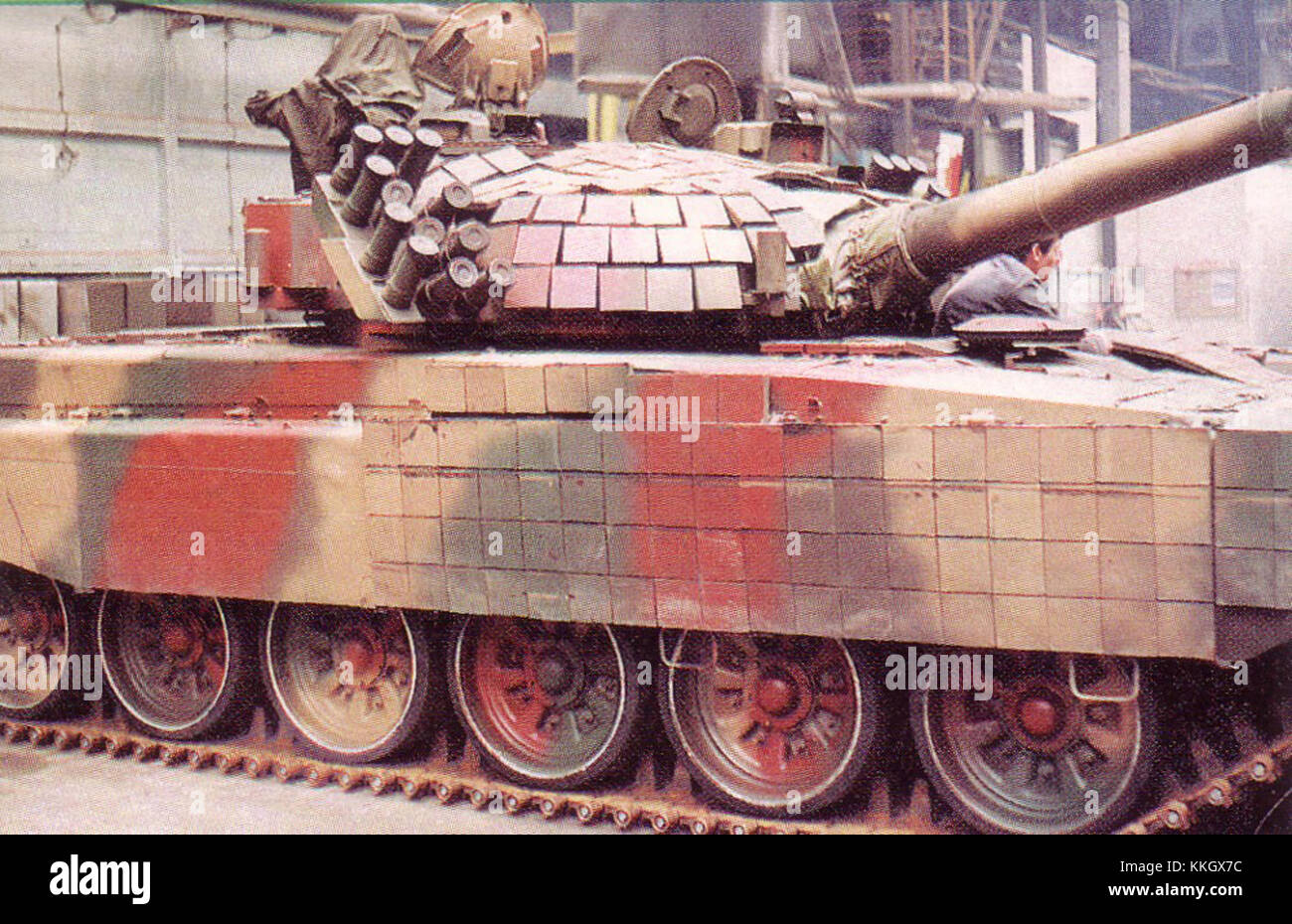 The PT-91 Twardy is a Polish-made main battle tank, an upgraded version of the Soviet T-72. It is equipped with modern armor and weaponry, designed for combat effectiveness on the battlefield. Stock Photo