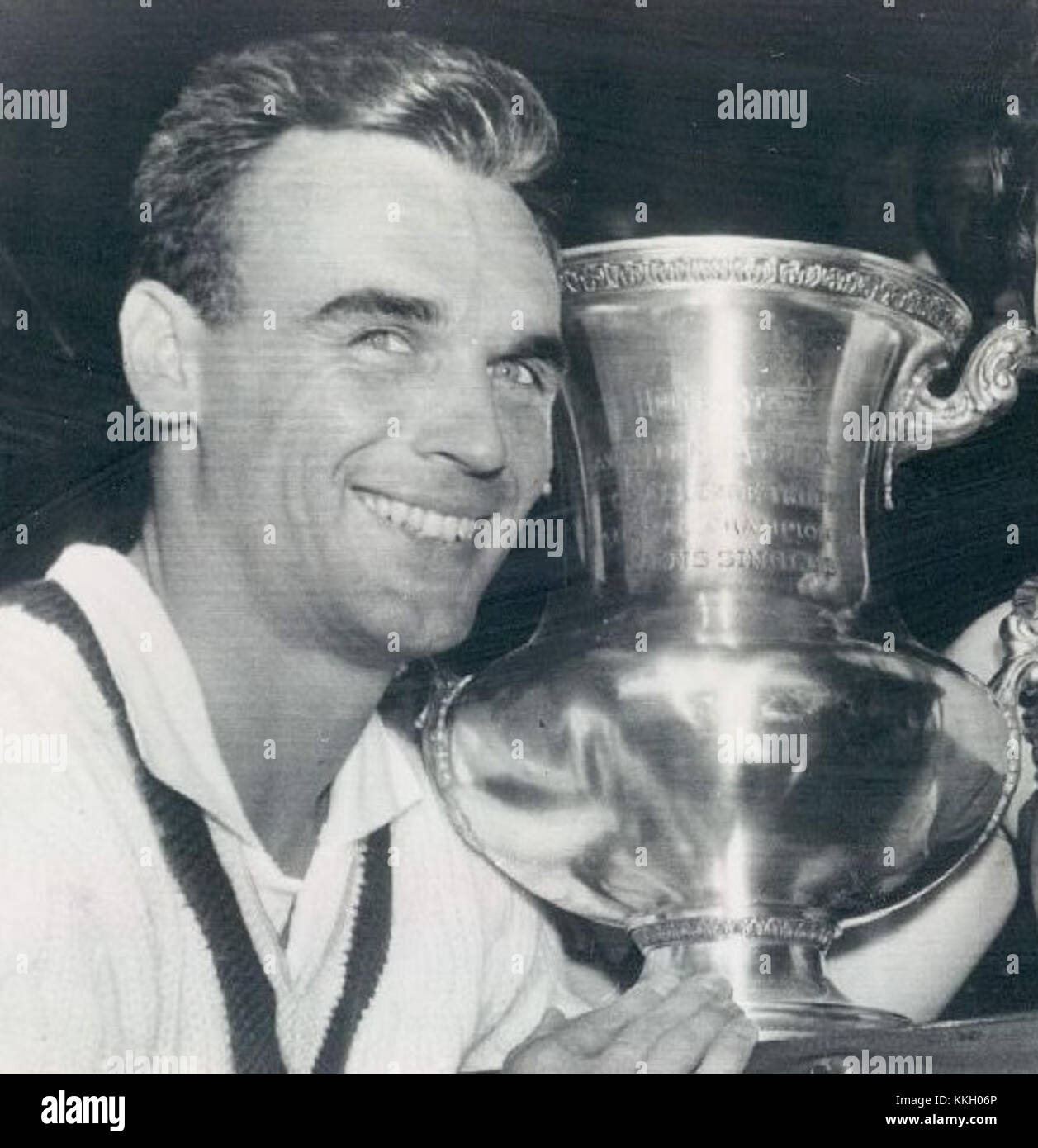 Photo Signée Vic Seixas - Vainqueur Wimbledon 1953 - Original Vintage