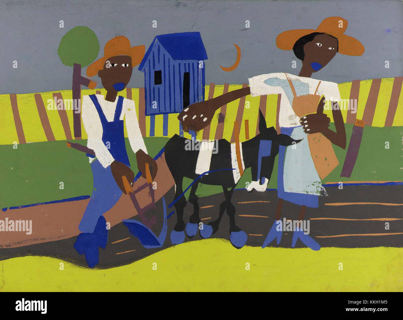 Sowing, by William H. Johnson Stock Photo