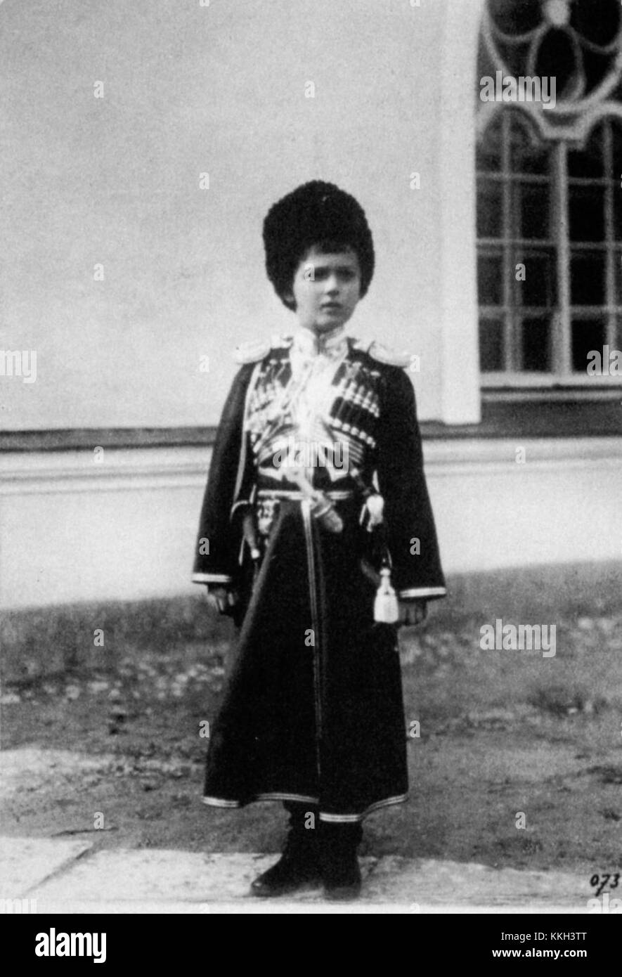 Alexei Nikolaievich of Russia in Cossack uniform Stock Photo