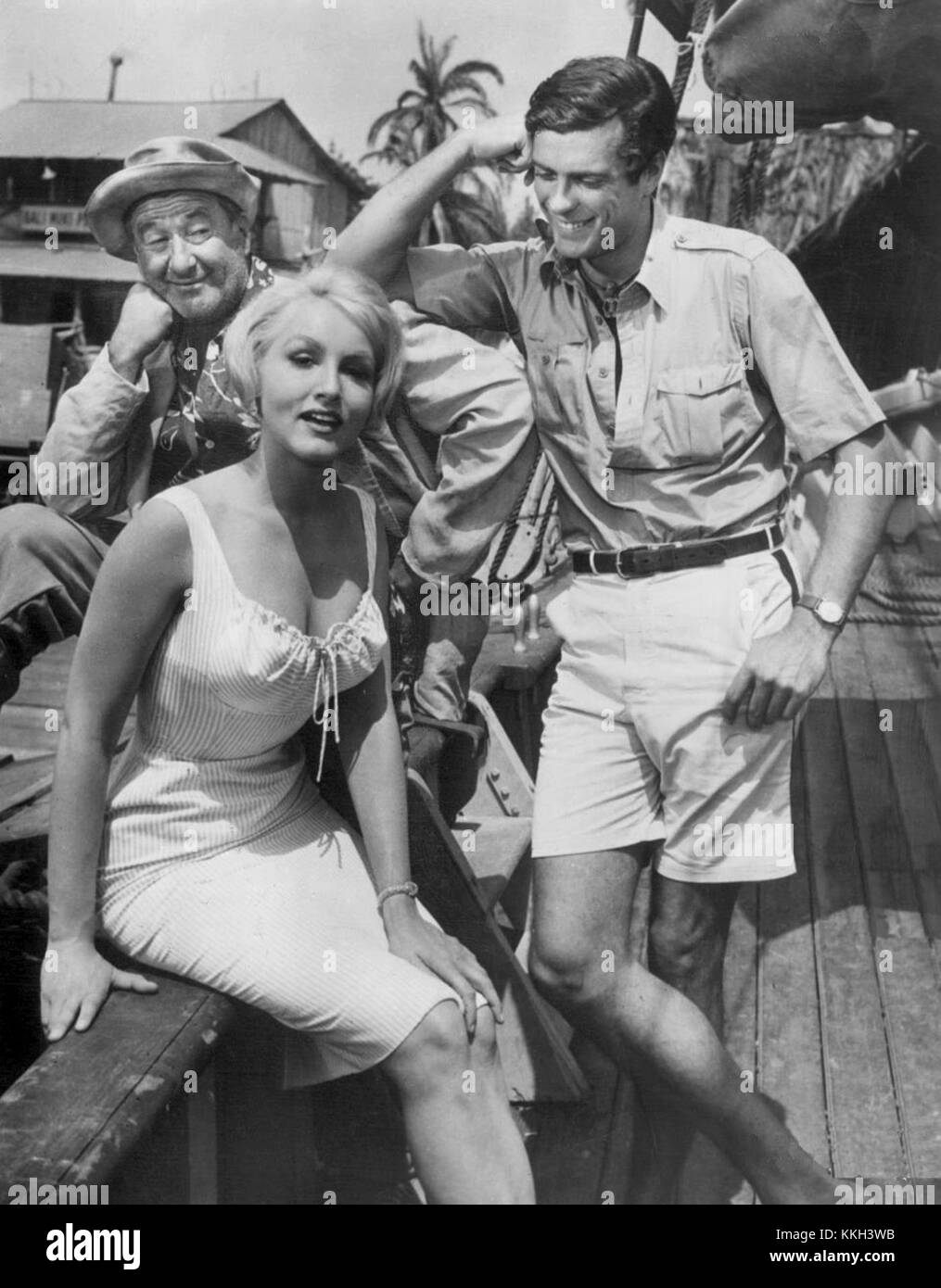 George Tobias Julie Newmar Gardner McKay Adventures in Paradise 1960 Stock Photo