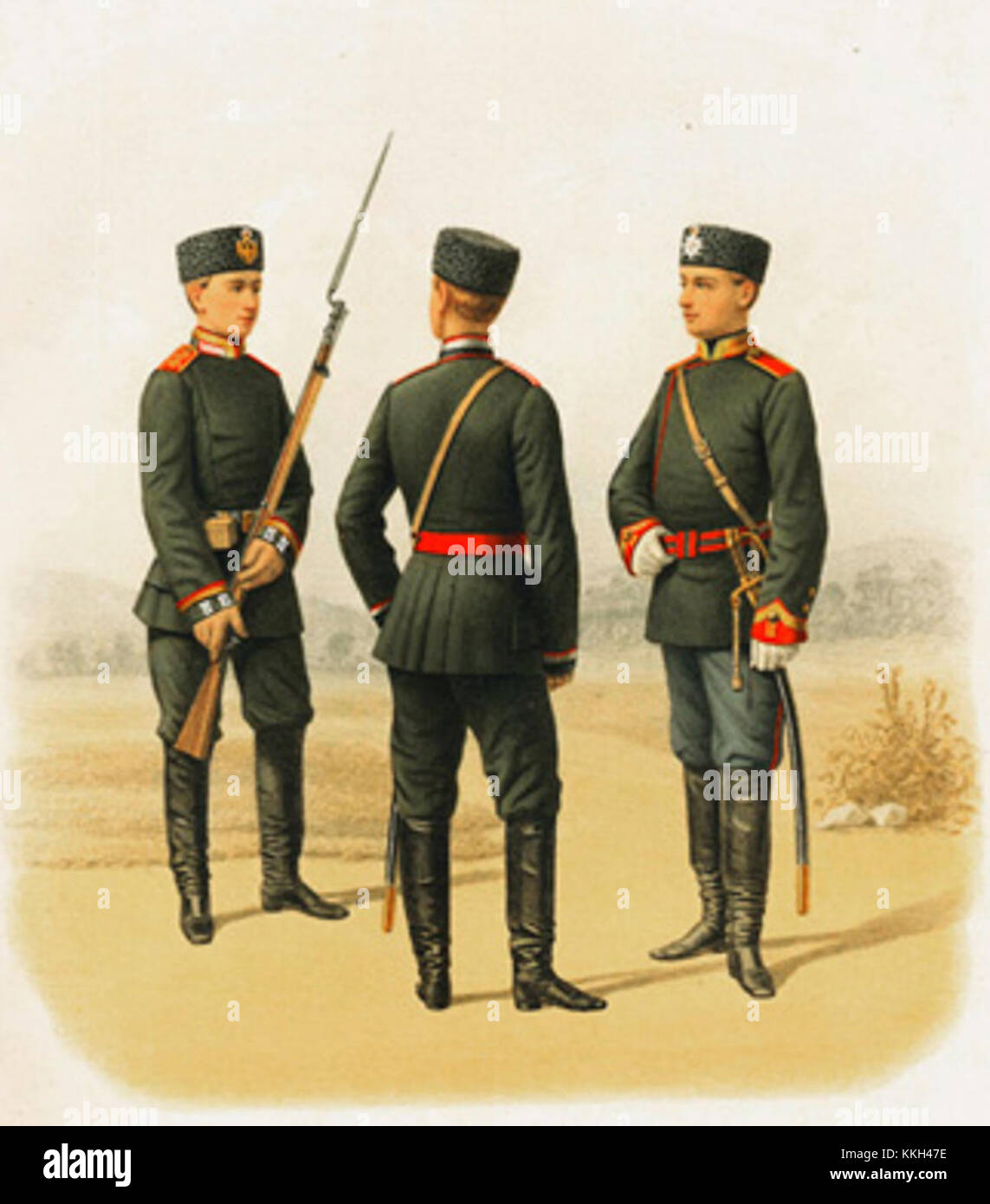 An illustrated description depicting the changes in military uniforms ...