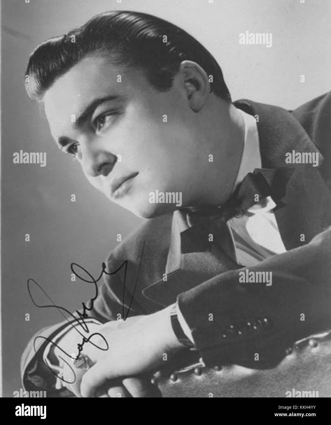 Ray Eberle was an American singer known for his contributions to big band and swing music during the 1930s and 1940s. His smooth voice and style made him a prominent figure in the American music scene. Stock Photo