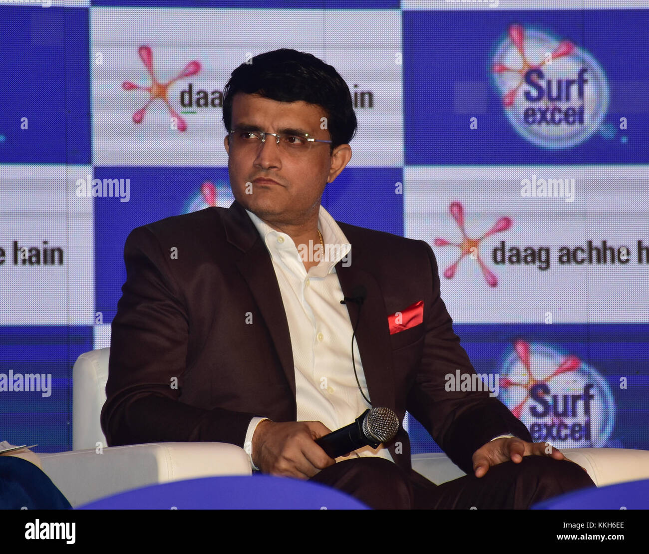 Mumbai, India. 30th Nov, 2017. Sourav Ganguly, former Indian cricketer at the launch of Surf excel's latest campaign #HaarKoHarao in Mumbai at hotel Taj Lands End in Mumbai. Credit: SOPA/ZUMA Wire/Alamy Live News Stock Photo