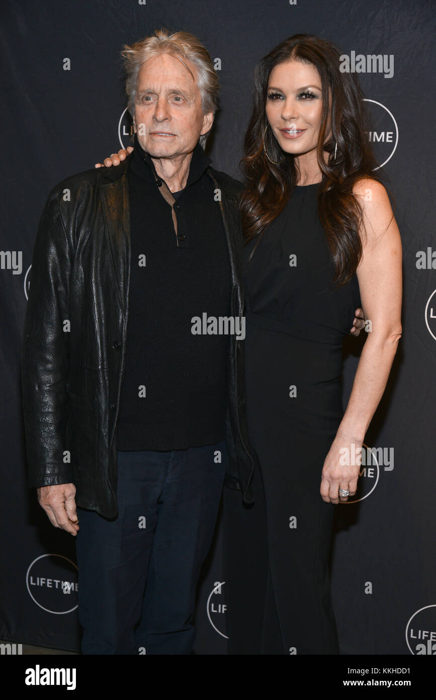 New York, USA. 30th November, 2017Michael Douglas and Catherine Zeta-Jones  attend the screening of 'Cocaine Godmother, The Griselda Blanco Story' on  November 30, 2017 in New York City. Credit: Erik Pendzich/Alamy Live