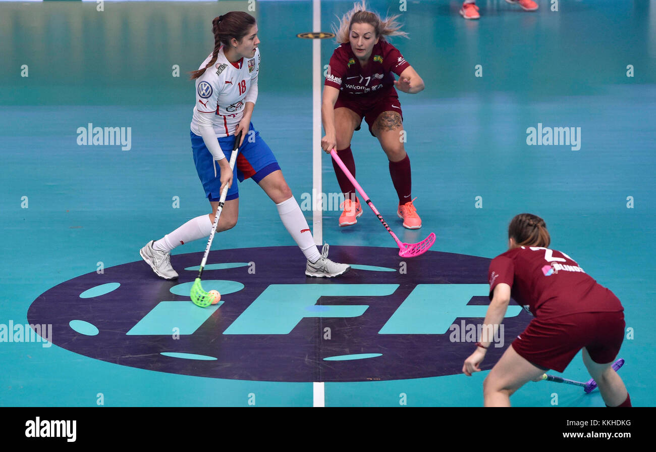 Bratislava, Slovakia. 1st Dec, 2017. L-R Magdalena Plaskova (CZE) and ...
