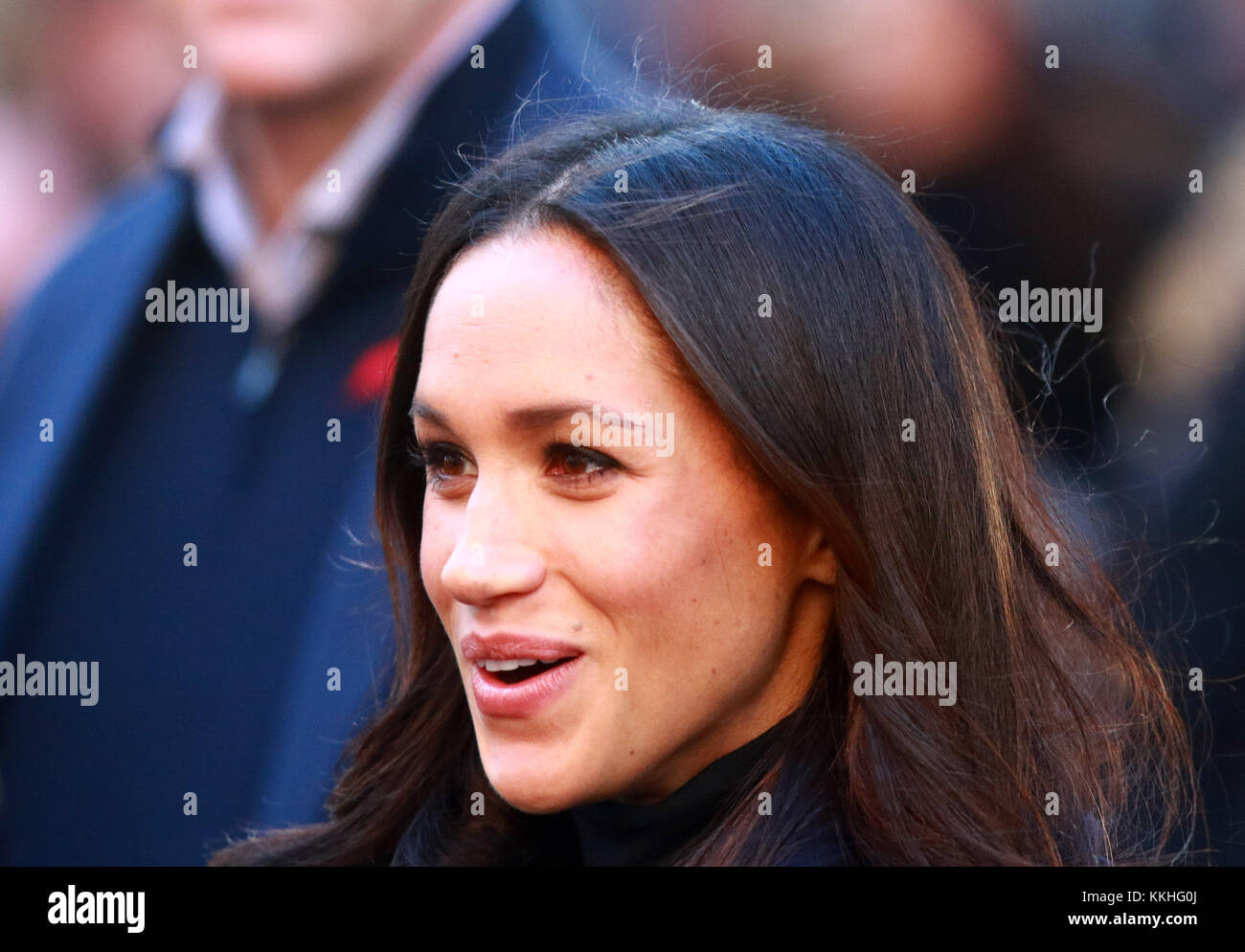 Nottingham, UK. 01st Dec, 2017. Meghan Markle HRH Prince Harry (of Wales) and Meghan Markle on their first official engagement together, since announcing their engagement earlier in the week. They started their visit at National Justice Museum, before walking to the Nottingham Contemporary, which is hosting a Terrence Higgins Trust World Aids Day charity fair, in Nottingham, Nottinghamshire, on December 1, 2017. Credit: Paul Marriott/Alamy Live News Stock Photo