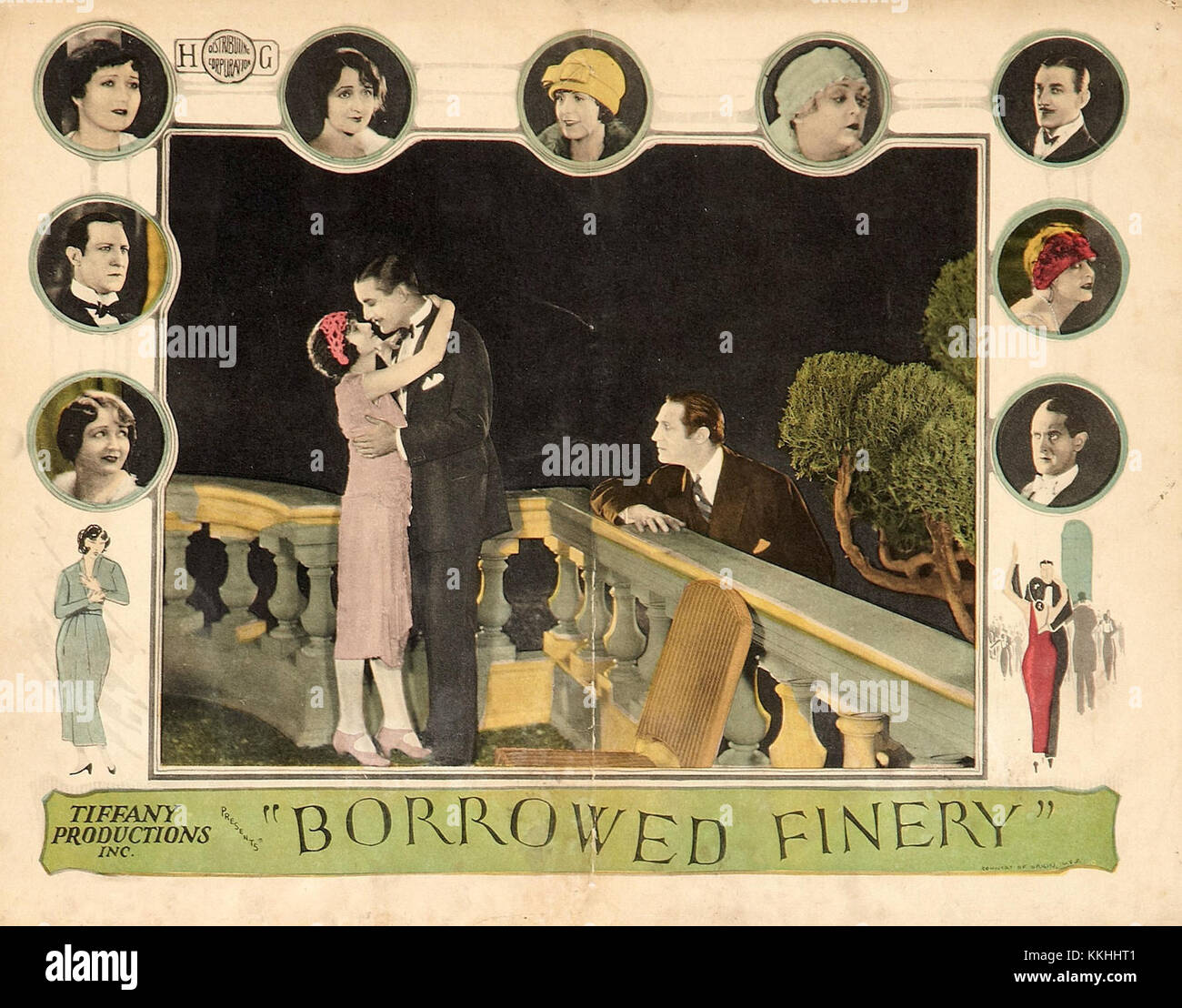 Borrowedfinery-1925-lobbycard Stock Photo