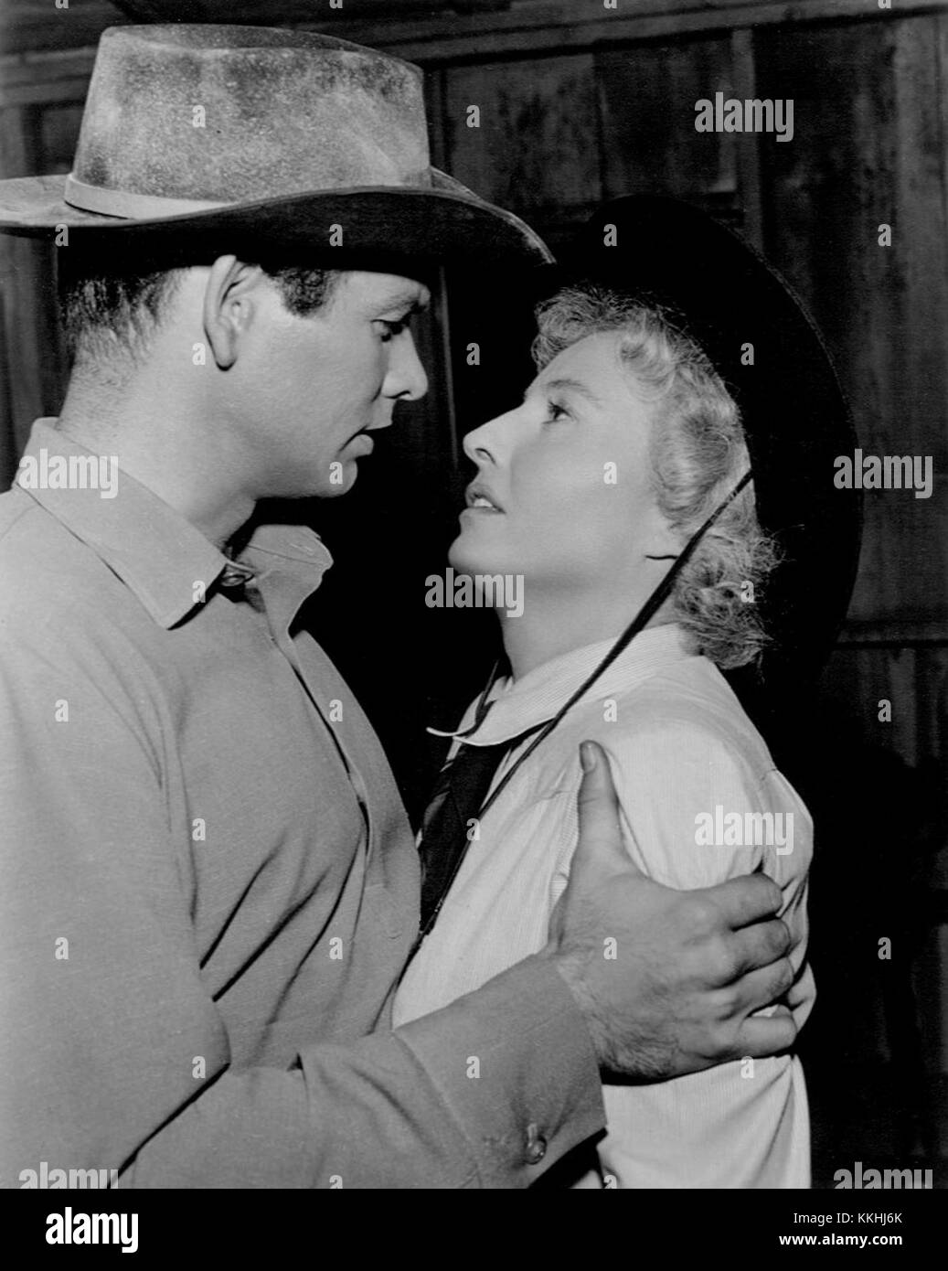 This image captures David Janssen and Barbara Stanwyck in the *Zane ...
