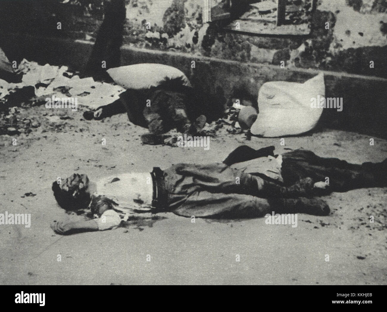Warsaw insurgents executed by Germans Stock Photo