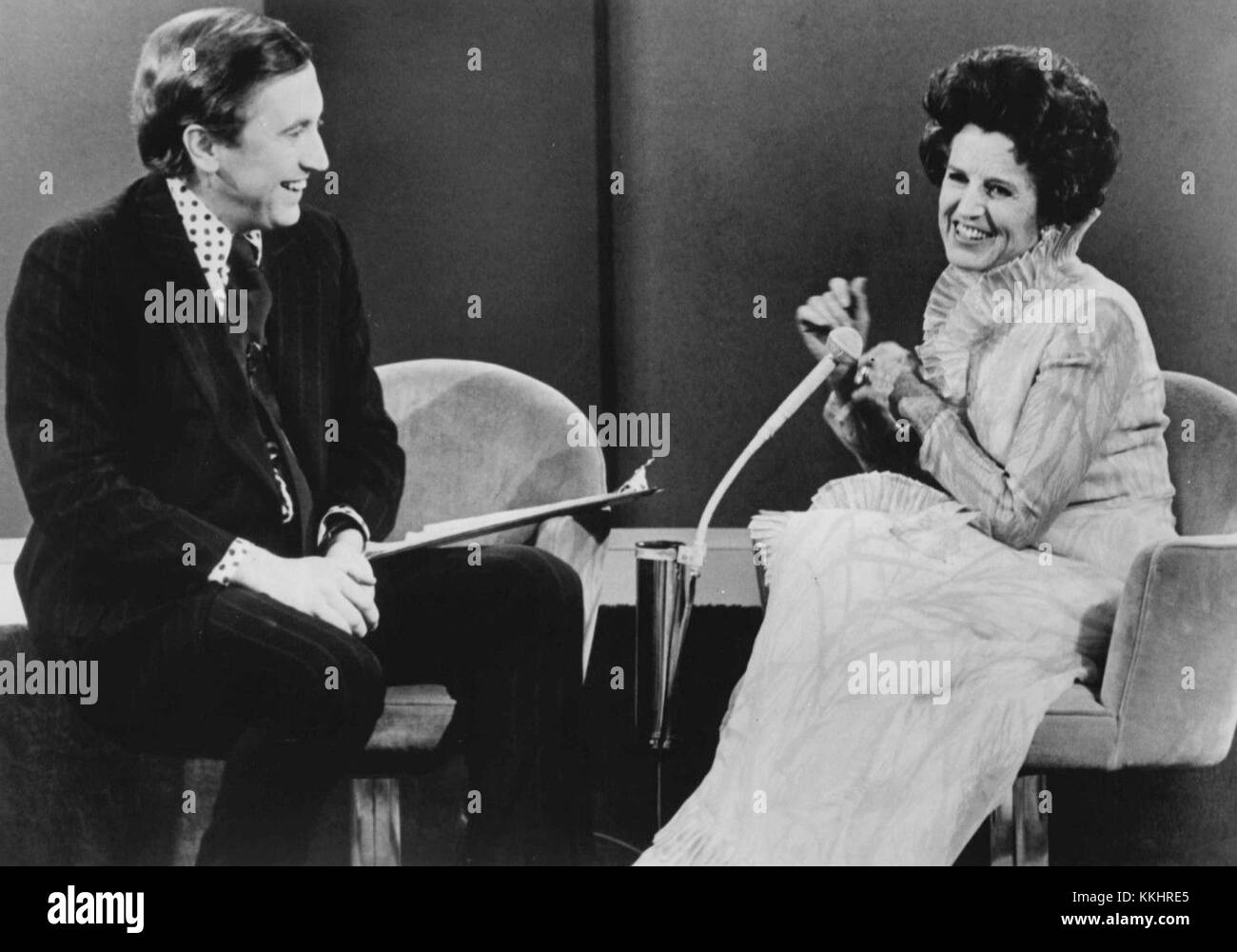 Rose Kennedy and David Frost 1971 Stock Photo Alamy