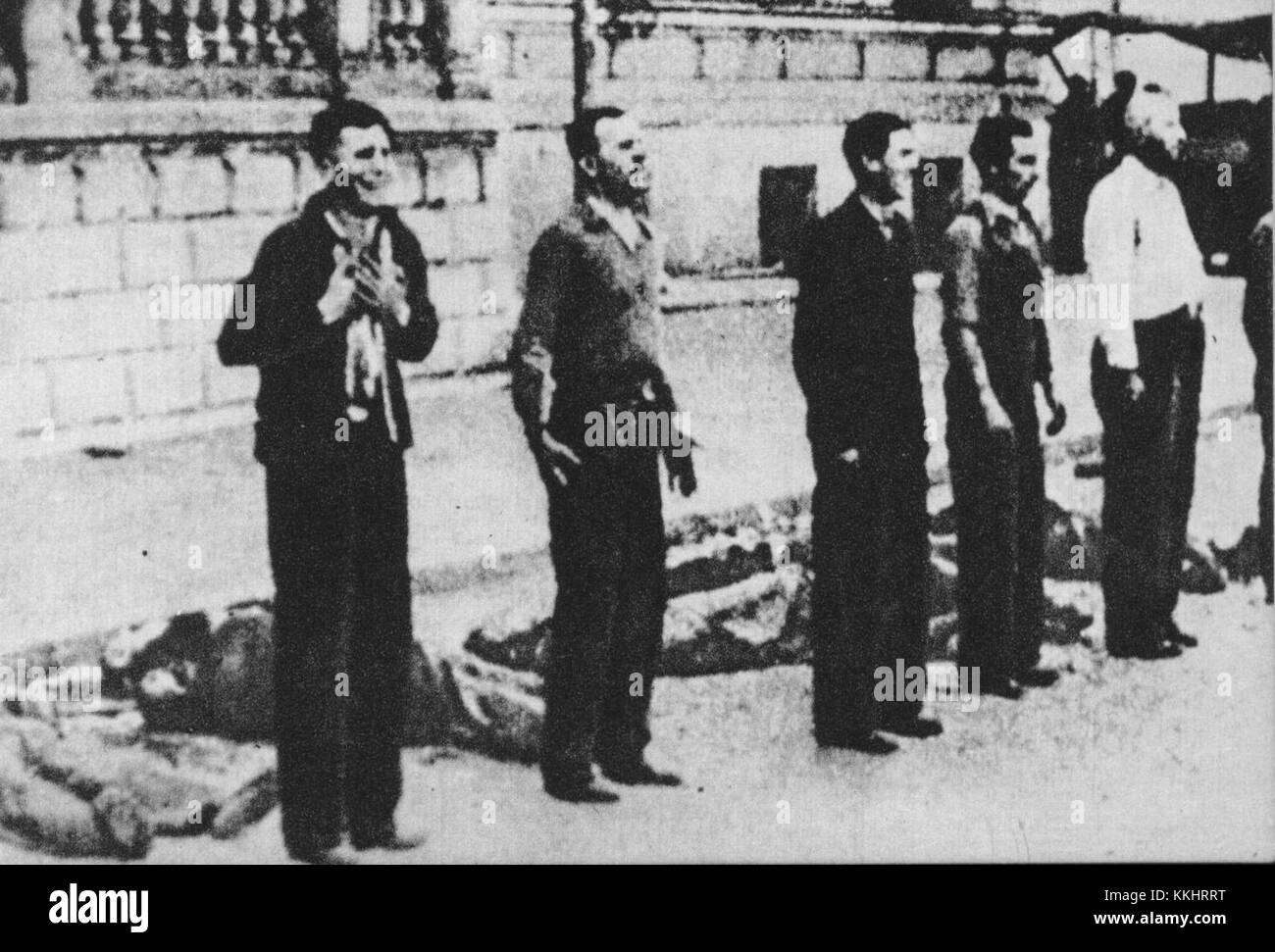 Public execution of Polish hostages in Bydgoszcz (1939) Stock Photo
