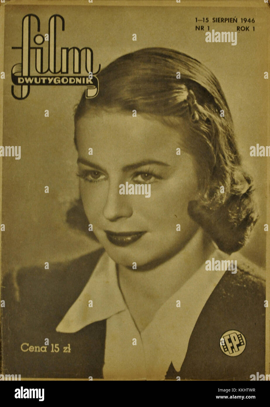 Film nr 01 - Danuta Szaflarska - 1946-08-01 Stock Photo