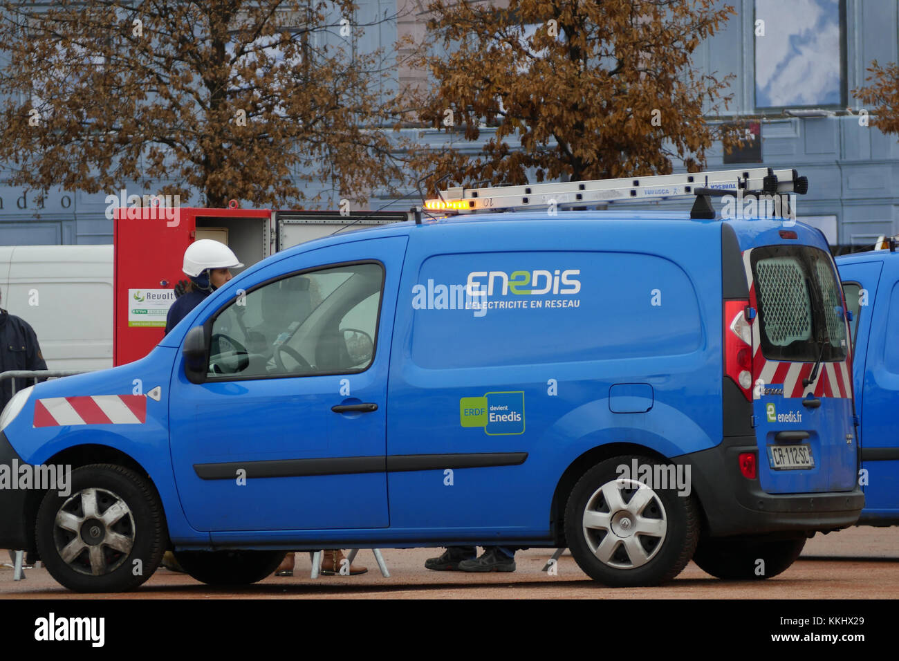 Enedis gas company emergengy rescue vehicle, Lyon, France Stock Photo Alamy