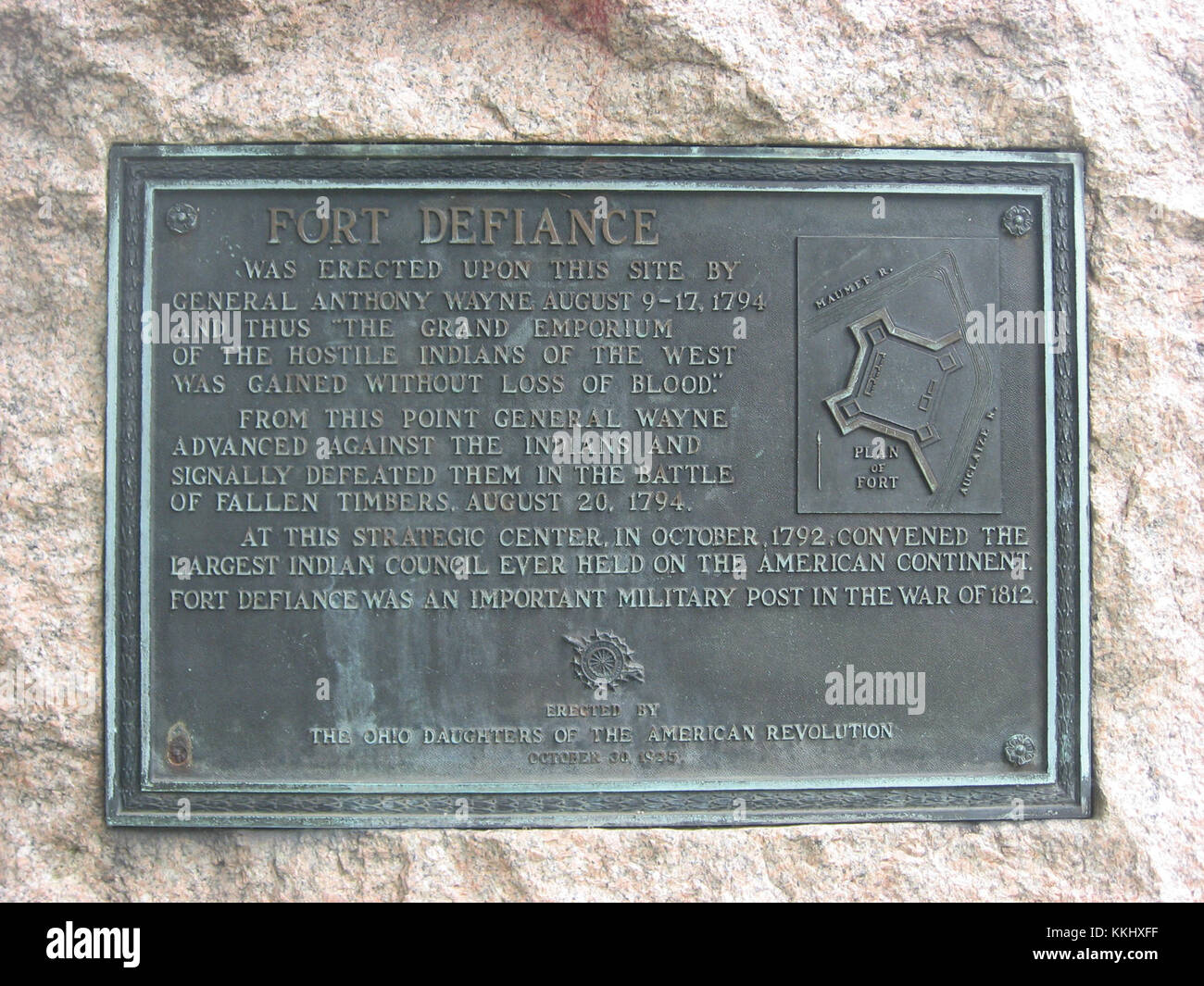 Fort Defiance historical marker Stock Photo Alamy