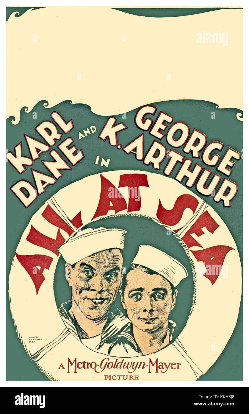 The *All at Sea* poster promotes a maritime-themed comedy film ...