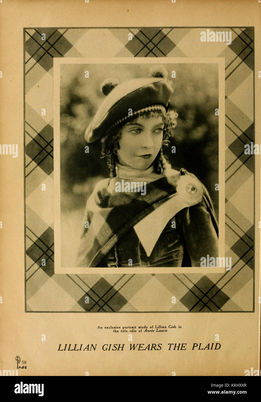 Lillian Gish in Annie Laurie (1927 film) Stock Photo
