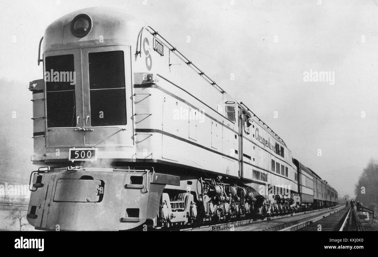 Chesapeake and Ohio Railway steam turbine locomotive 500 Stock Photo