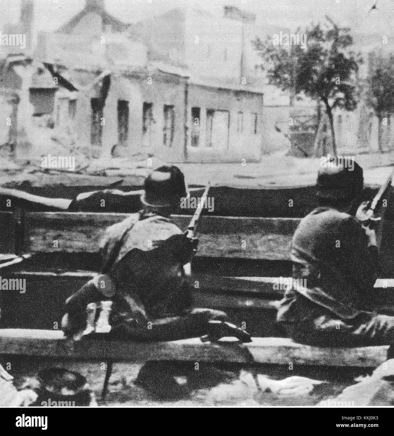 36th Waffen Grenadier Division of the SS Chodna Street Stock Photo