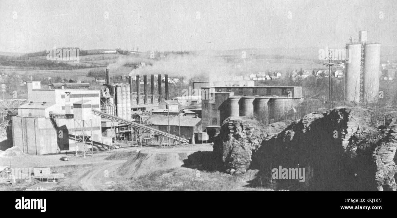The Lehigh Portland Cement Manufacturing Plant, operational in