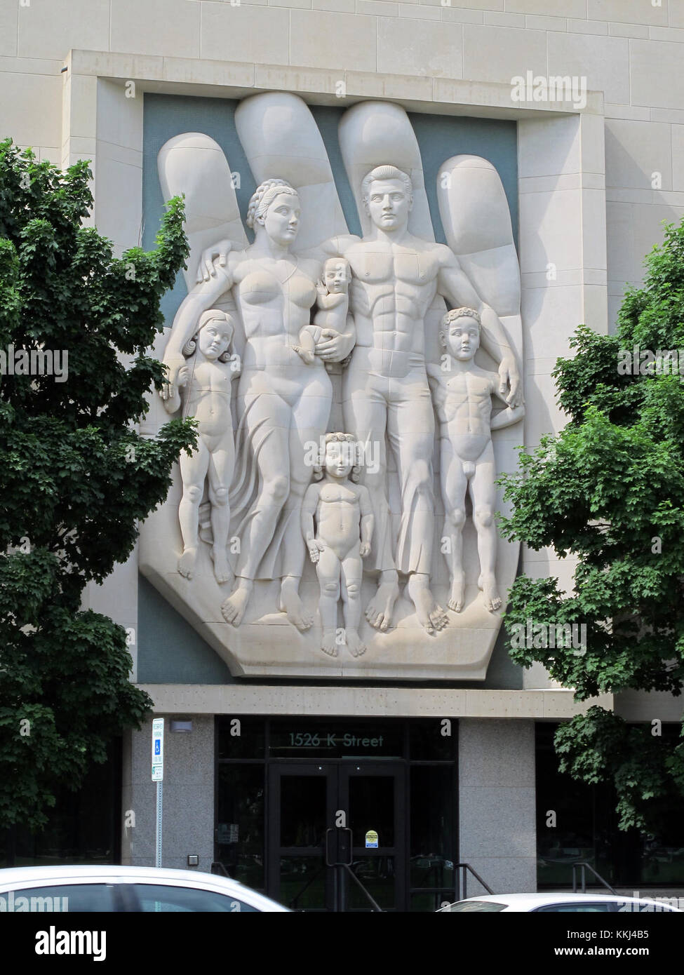 Woodman Building (former) mural, Lincoln, Nebraska, USA Stock Photo Alamy