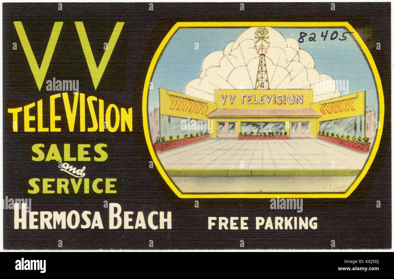 VV Television sales and services, Hermosa Beach (82405 Stock Photo Alamy