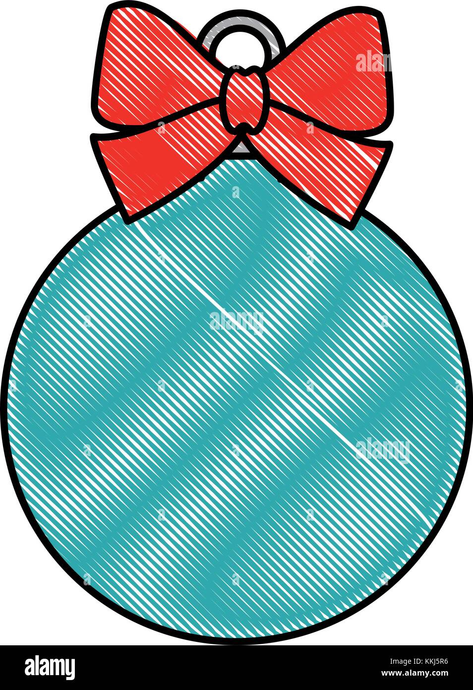 christmas ball hanging icon vector illustration design Stock Vector ...