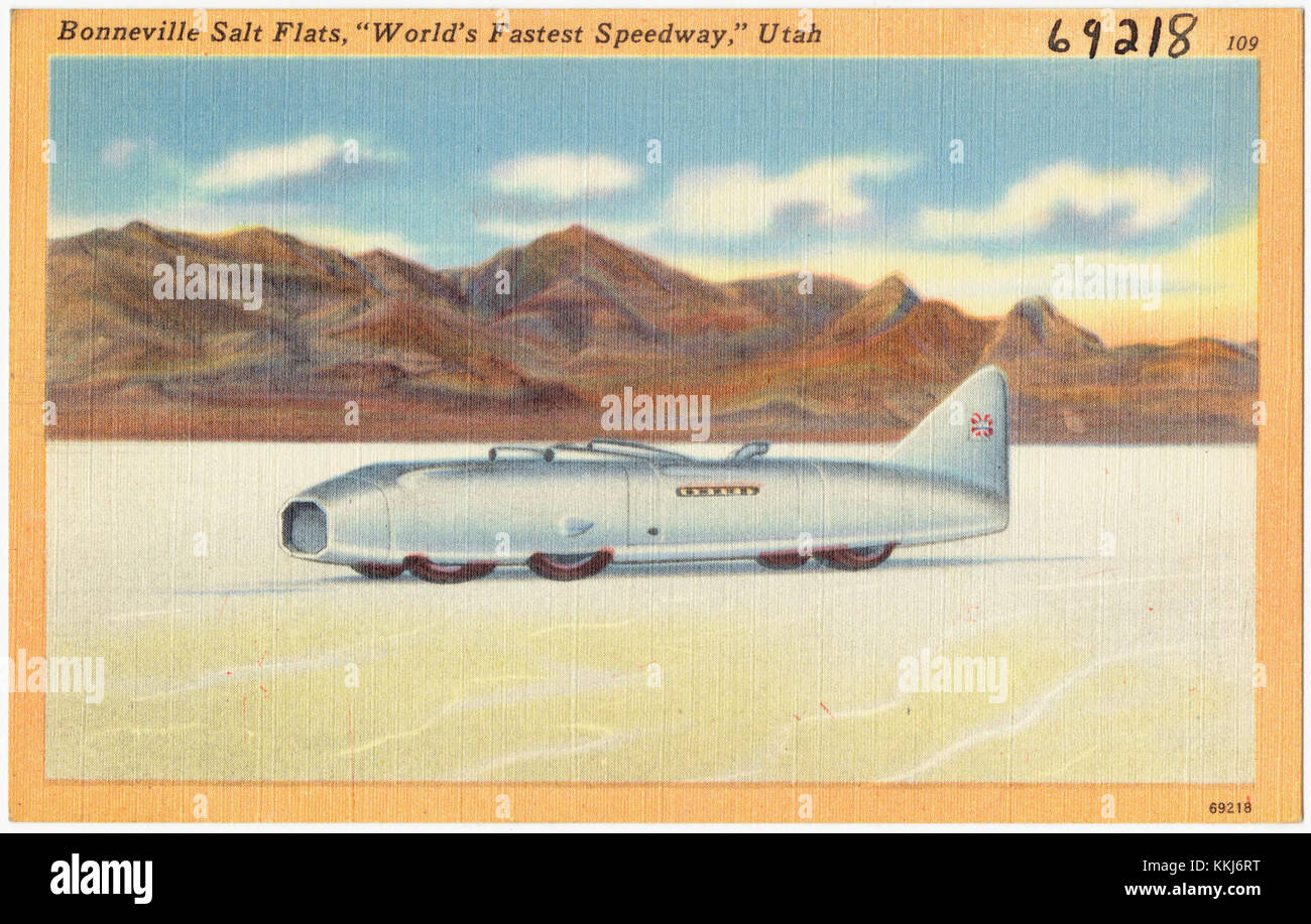 Bonneville Salt Flats, World's Fastest Speedway. Utah (69218 Stock ...