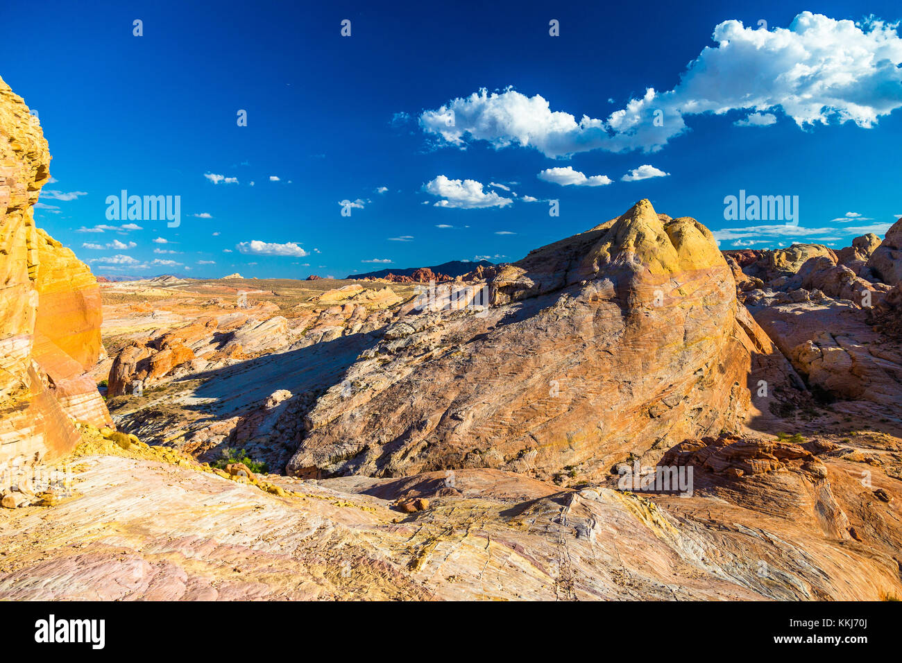 White Domes against deep blue sky in Valley of Fire State Park, Nevada
