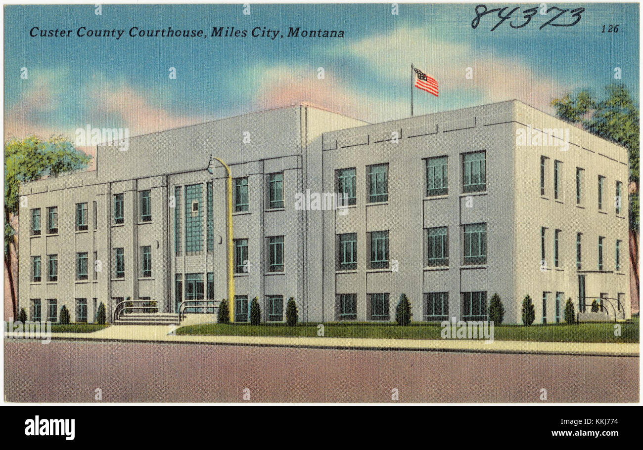 Custer County Courthouse, Miles City, Montana (84373 Stock Photo Alamy