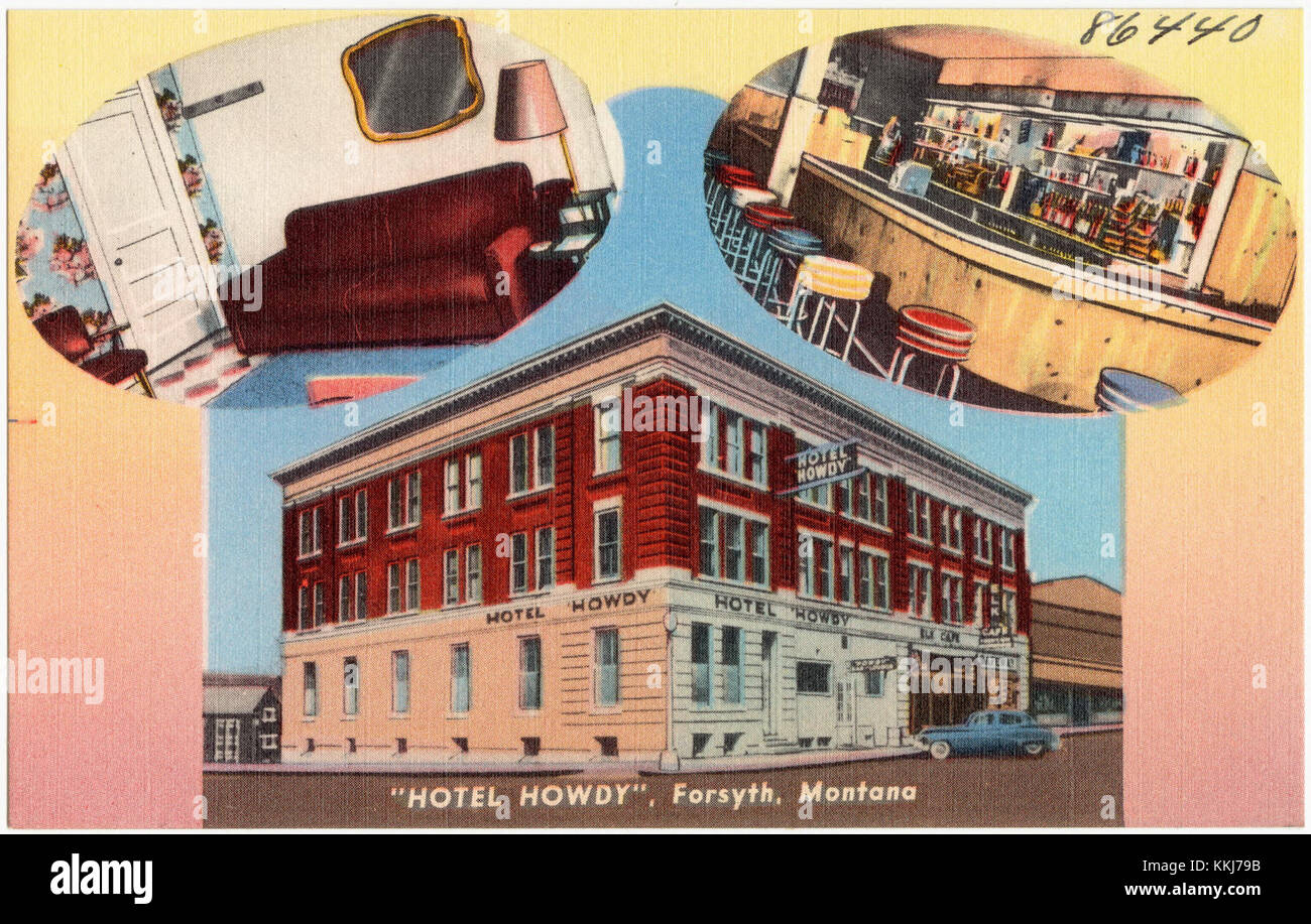 Hotel Howdy, Forsyth, Montana (86440 Stock Photo Alamy