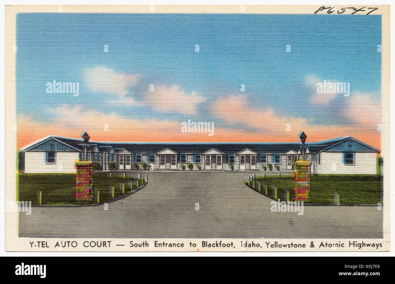 YTel Auto Court south entrance to Blackfoot, Idaho, Yellowstone and