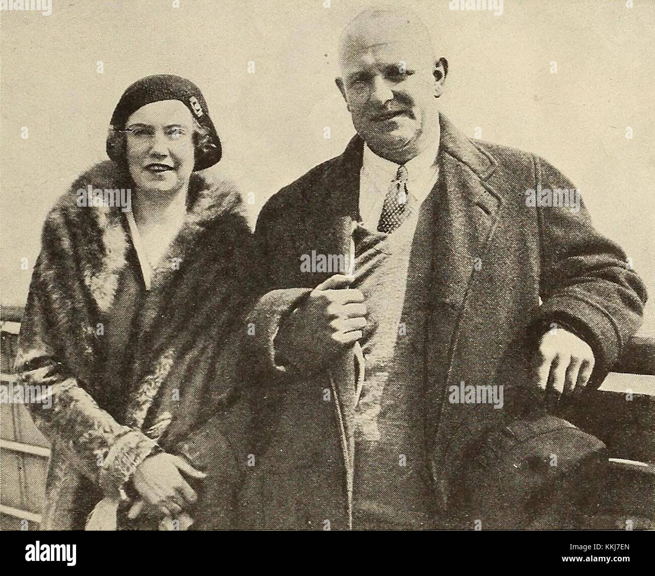 PG Wodehouse with his adopted daughter Leonora, 1930 Stock Photo