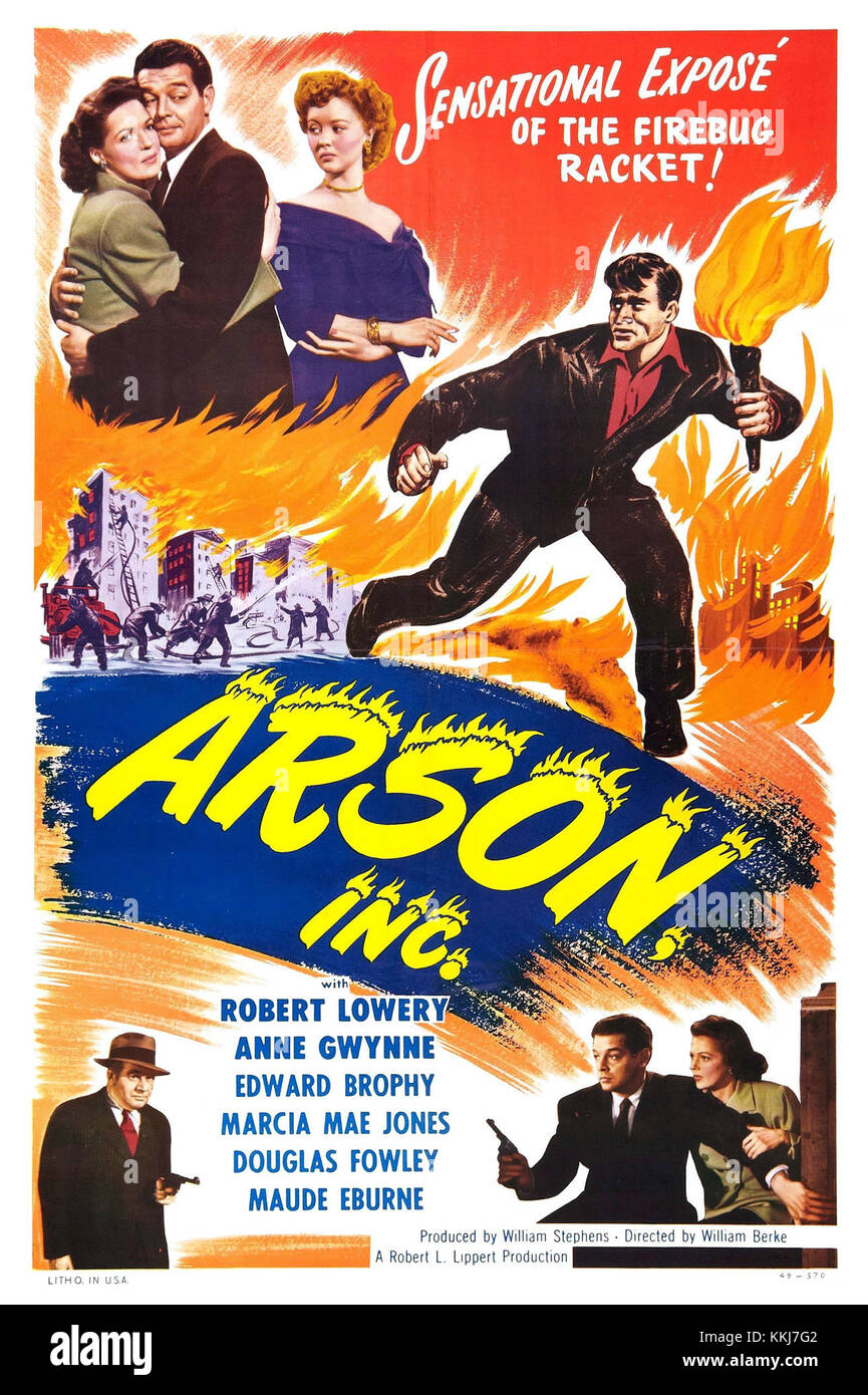 Arson, Inc. FilmPoster Stock Photo