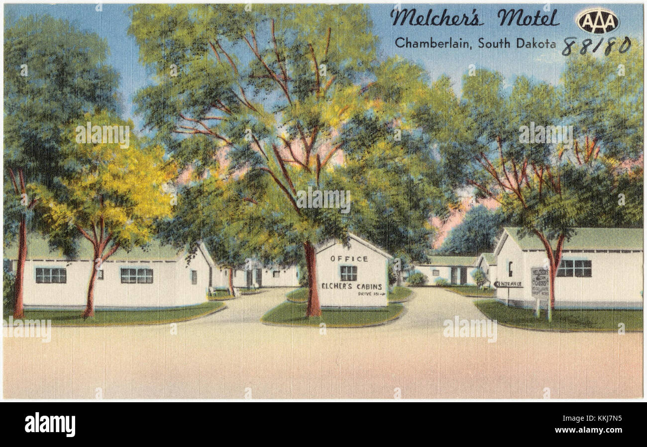 Melcher's Motel, Chamberlain, South Dakota (88180 Stock Photo Alamy