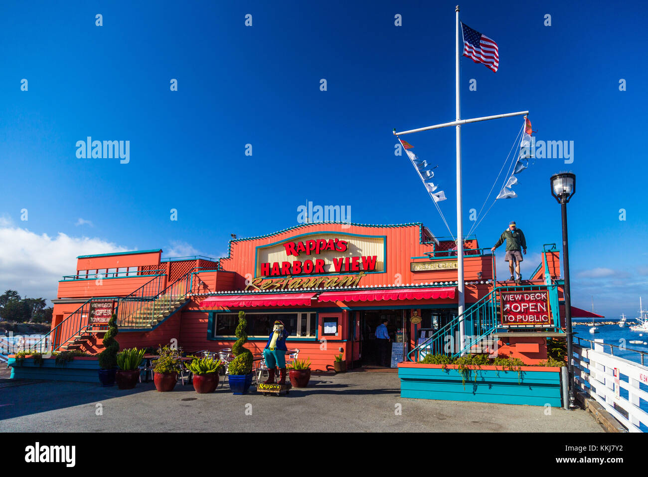 Rappa's Seafood Restaurant on Fishermans Wharf in Monterey, CA, USA Stock Photo