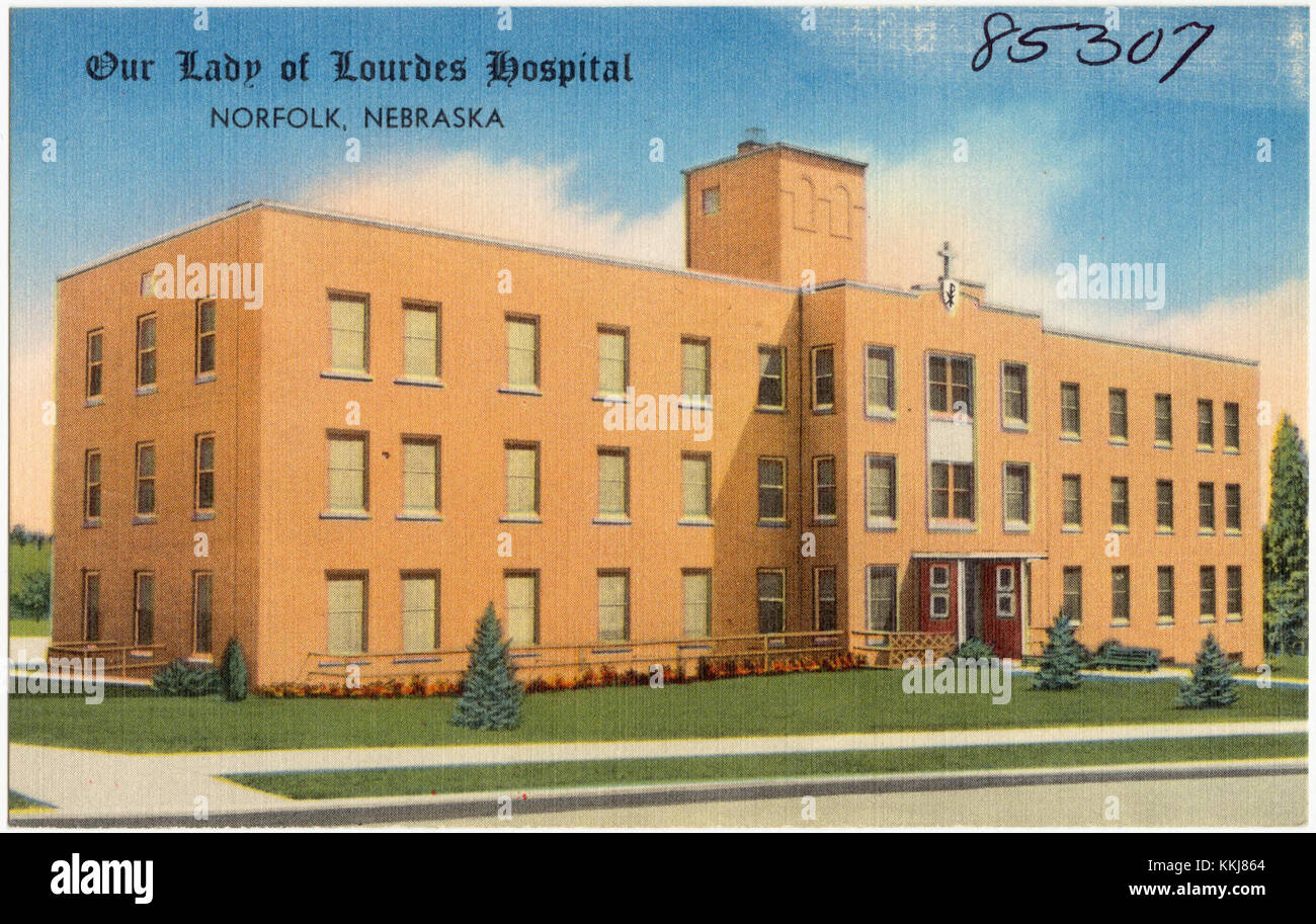 Our Lady of Lourdes Hospital, Norfolk, Nebraska (85307 Stock Photo Alamy