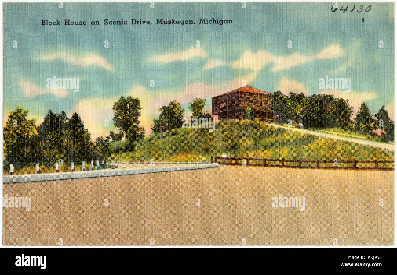 Block House on scenic drive, Muskegon, Michigan (64130 Stock Photo Alamy
