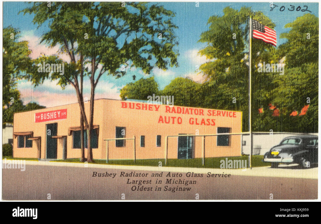 Bushey Radiator and Auto Glass Service, largest in Michigan, oldest in Saginaw (80302 Stock