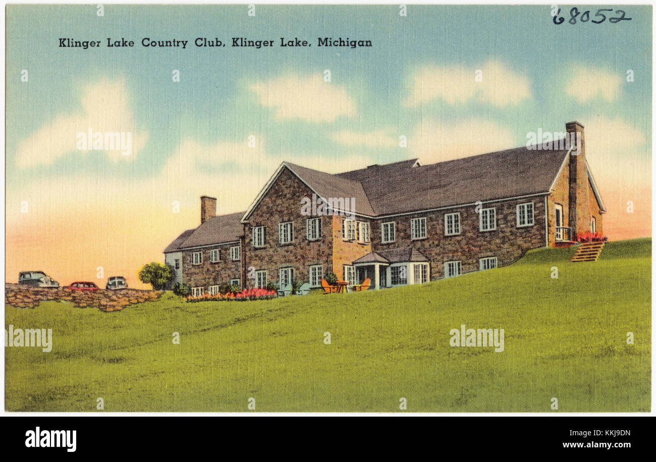 Klinger Lake Country Club, Klinger Lake, Michigan (68052 Stock Photo