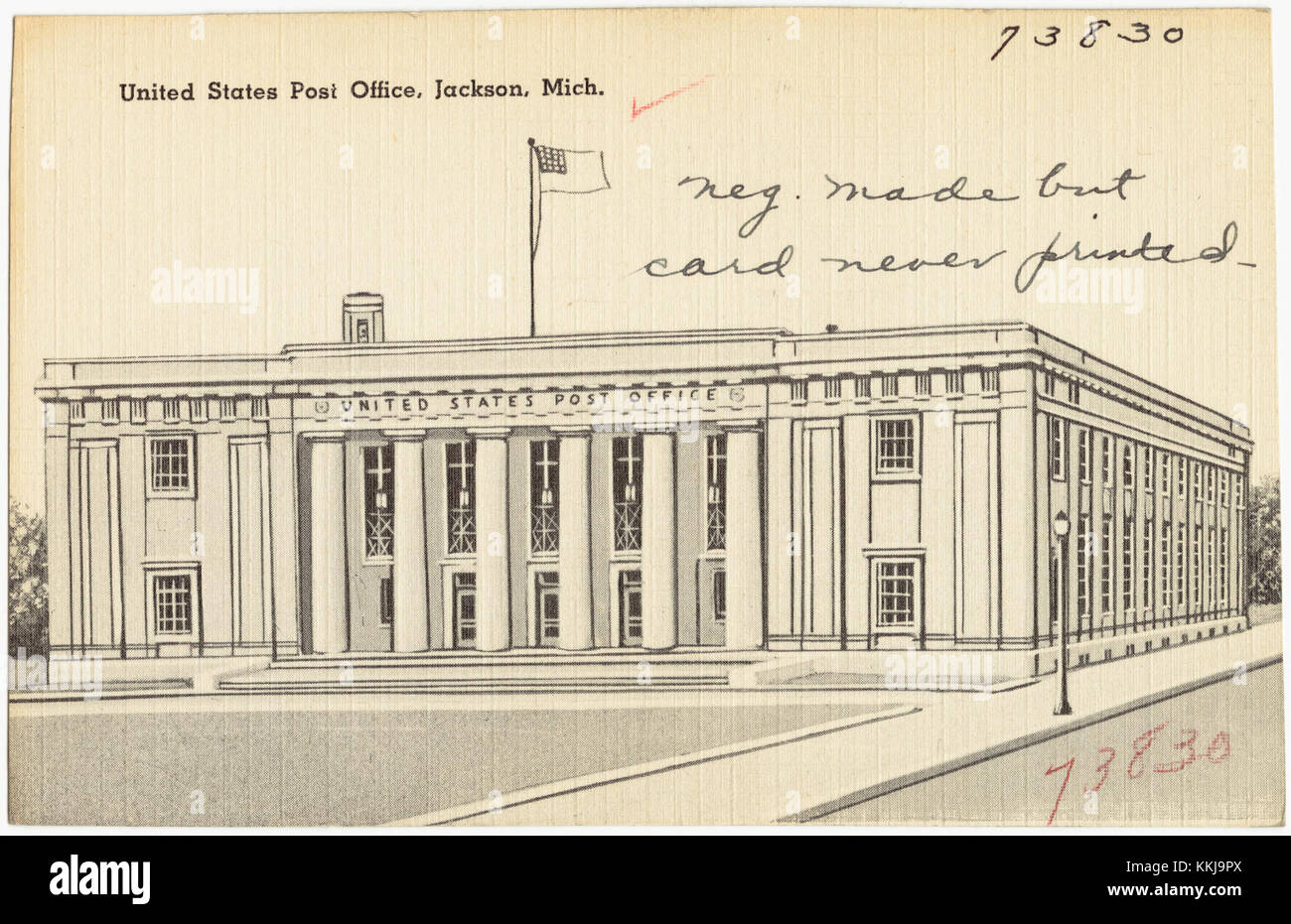 United States Post Office, Jackson, Mich (73830 Stock Photo Alamy