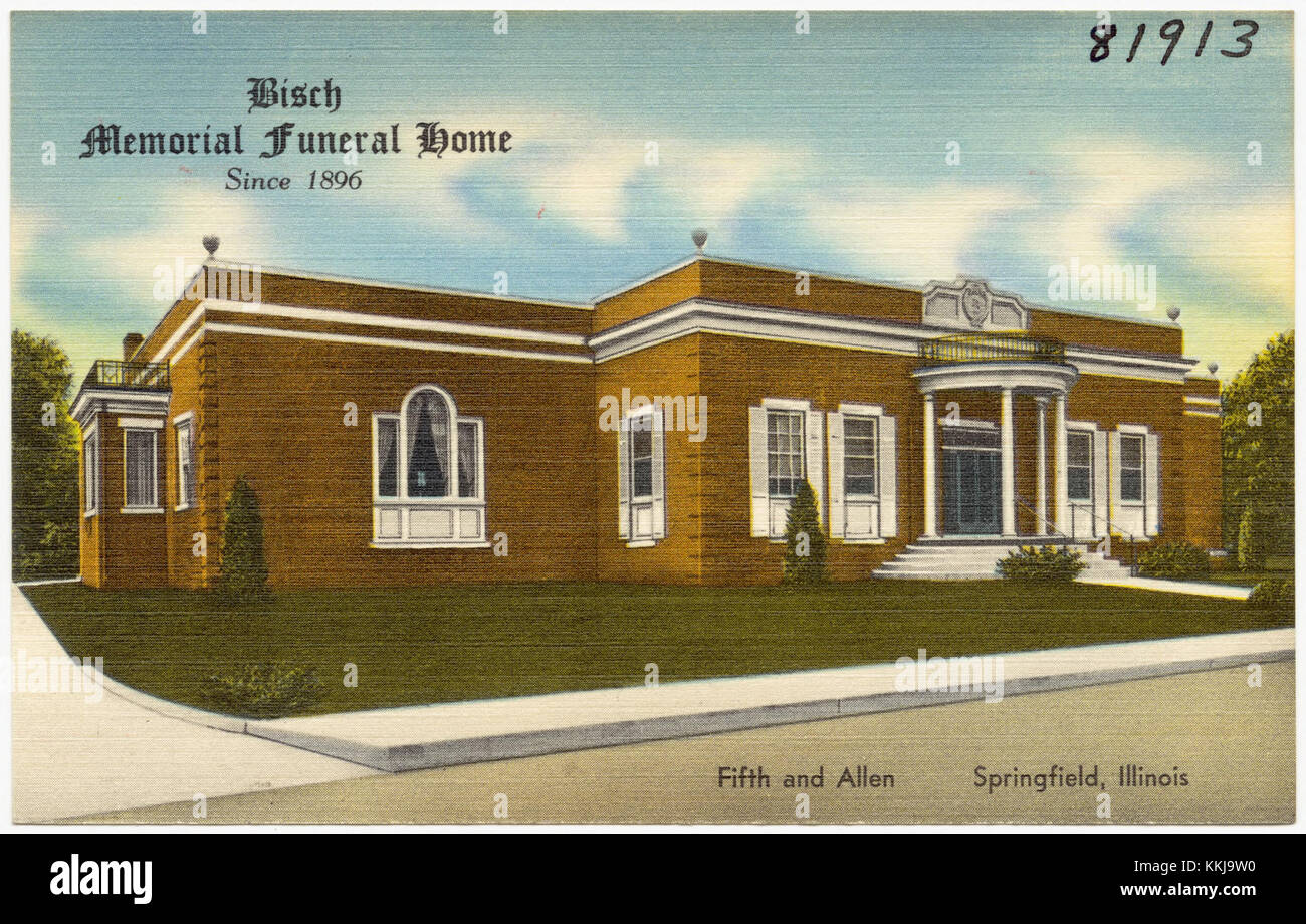 Bisch Memorial Funeral Home, since 1896, Fifth and Allen, Springfield