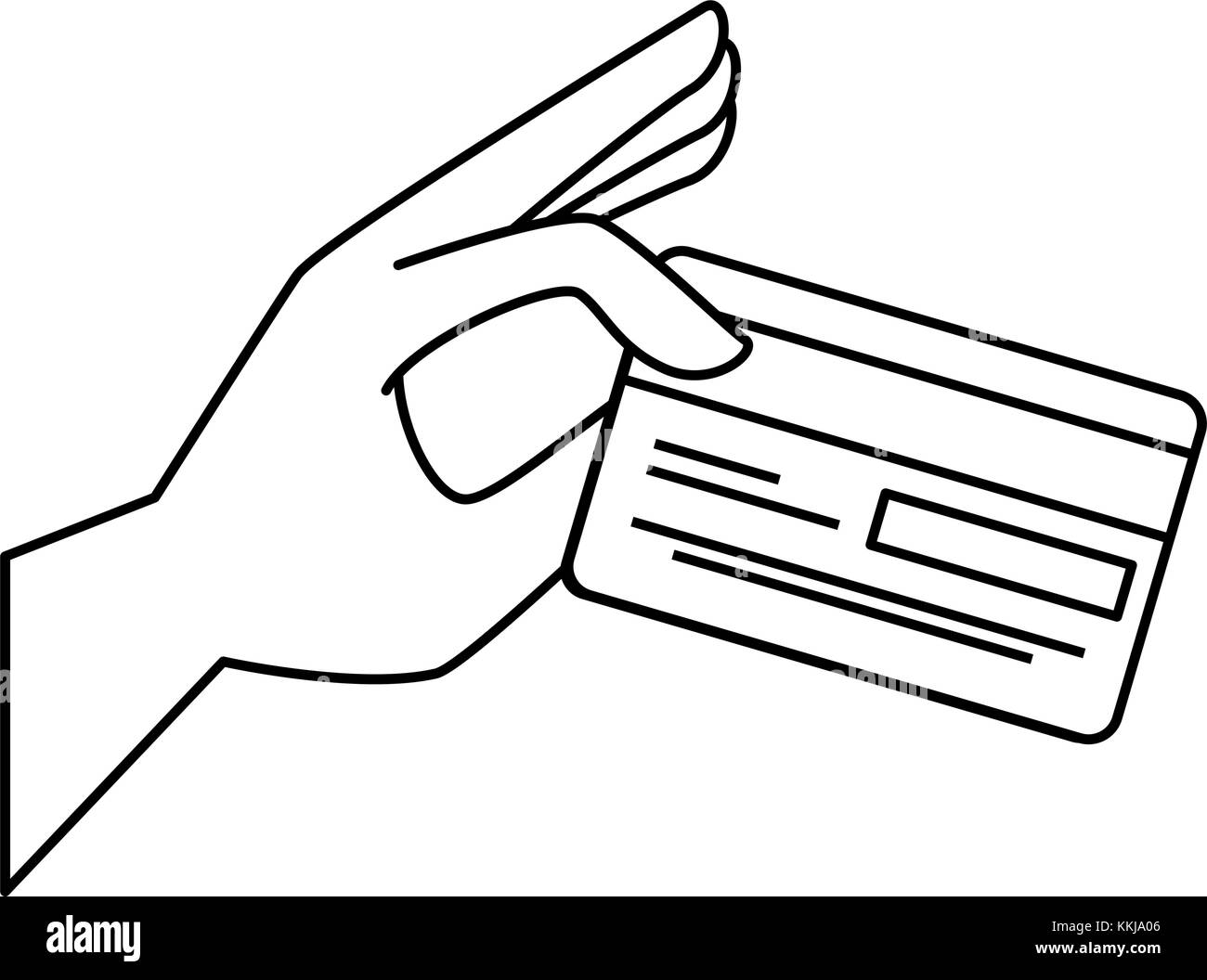hand with credit card Stock Vector Image & Art - Alamy