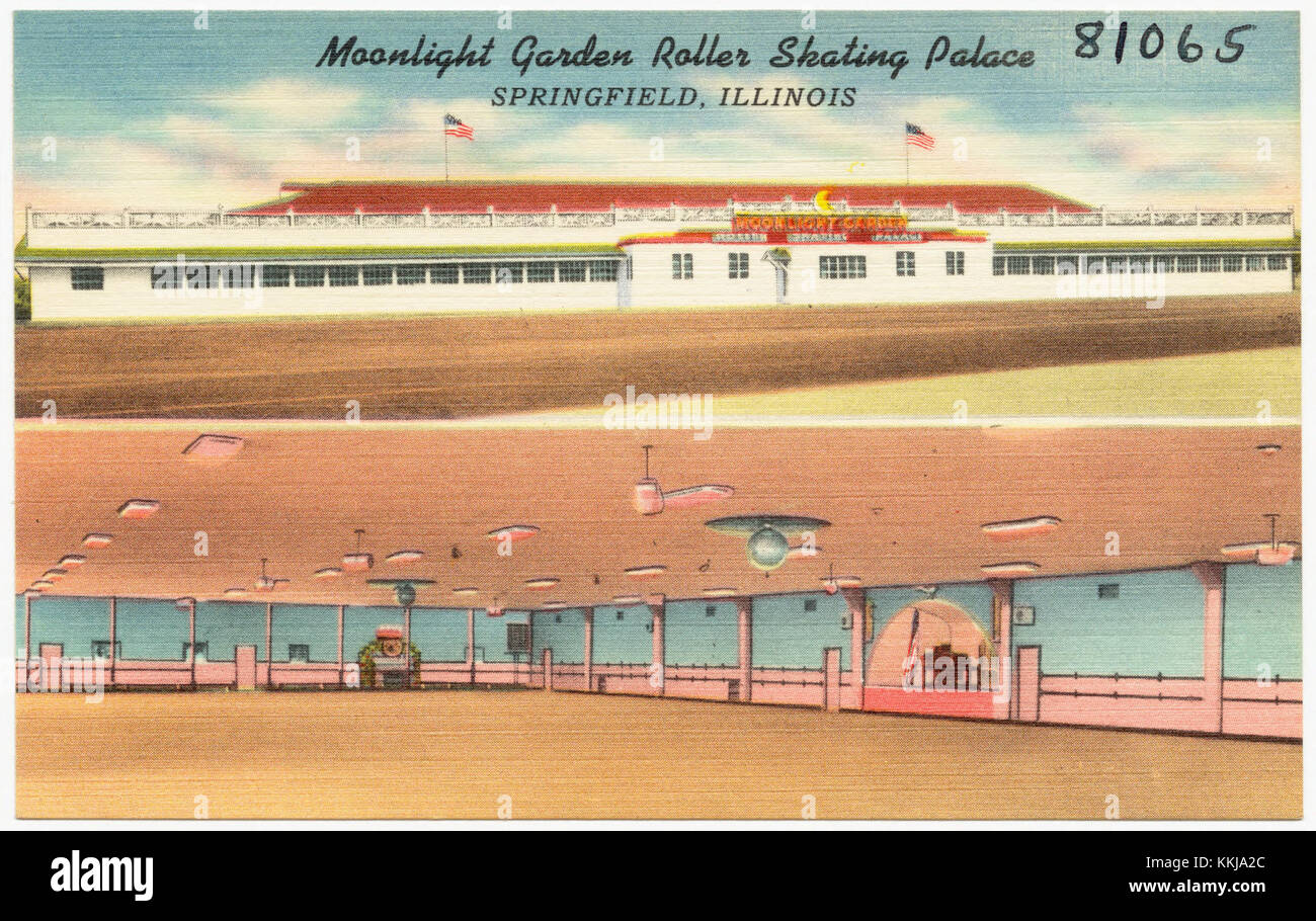 Moonlight Garden Roller Skating Palace, Springfield, Illinois (81065) Stock Photo