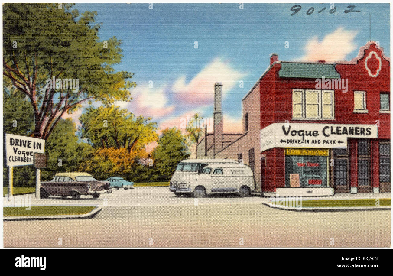 Vogue Cleaners, drivein and park (90102 Stock Photo Alamy