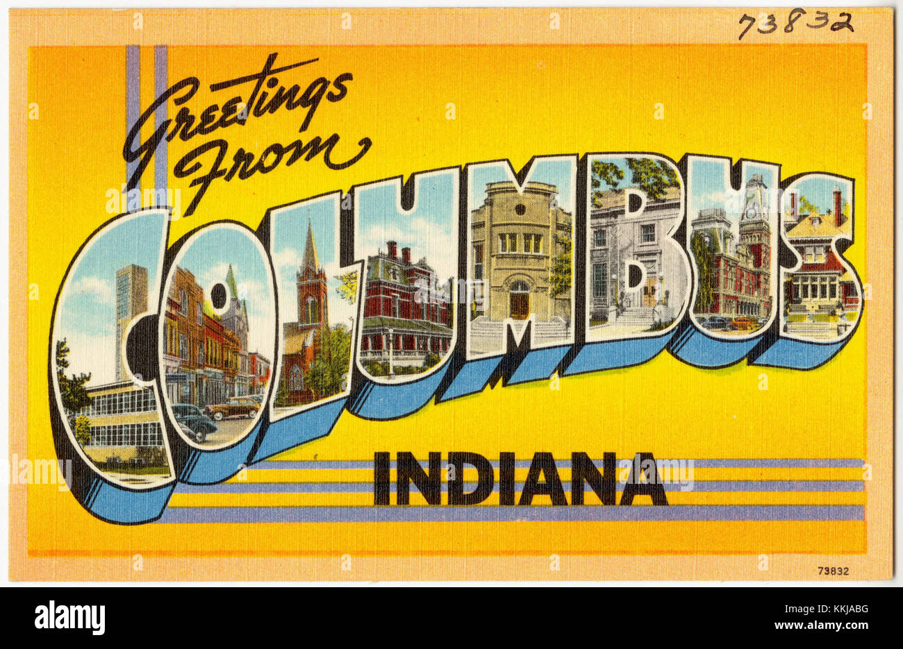 Greetings from Columbus Indiana (73832 Stock Photo Alamy