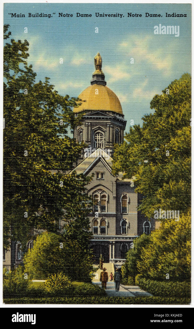 Main building notre dame university notre dame indiana 72399 stock