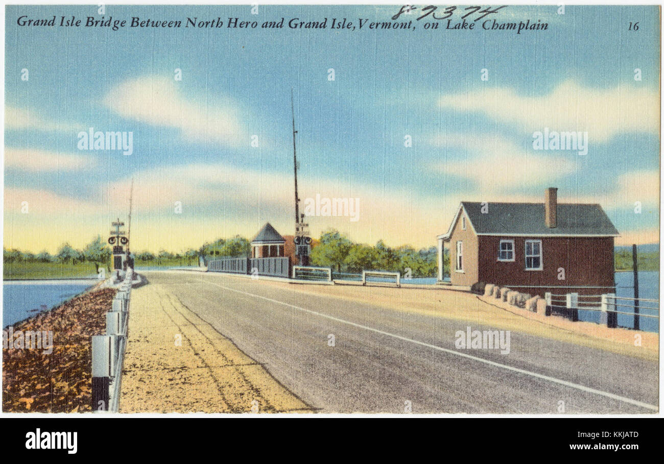Grand Isle Bridge Between North Hero and Grand Isle, Vermont, on Lake