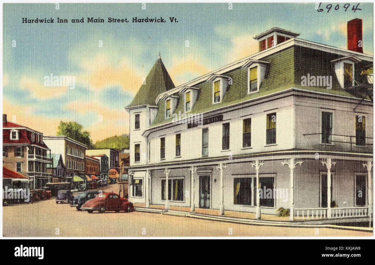 Hardwick Inn and Main Street, Hardwick, Vt (69094 Stock Photo Alamy