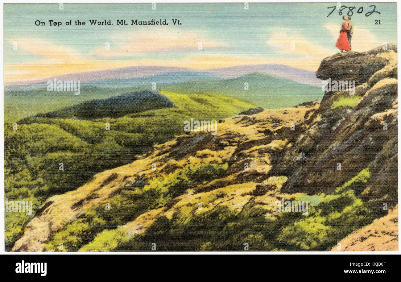 On top of the world, Mt. Mansfield, Vt (78802) Stock Photo
